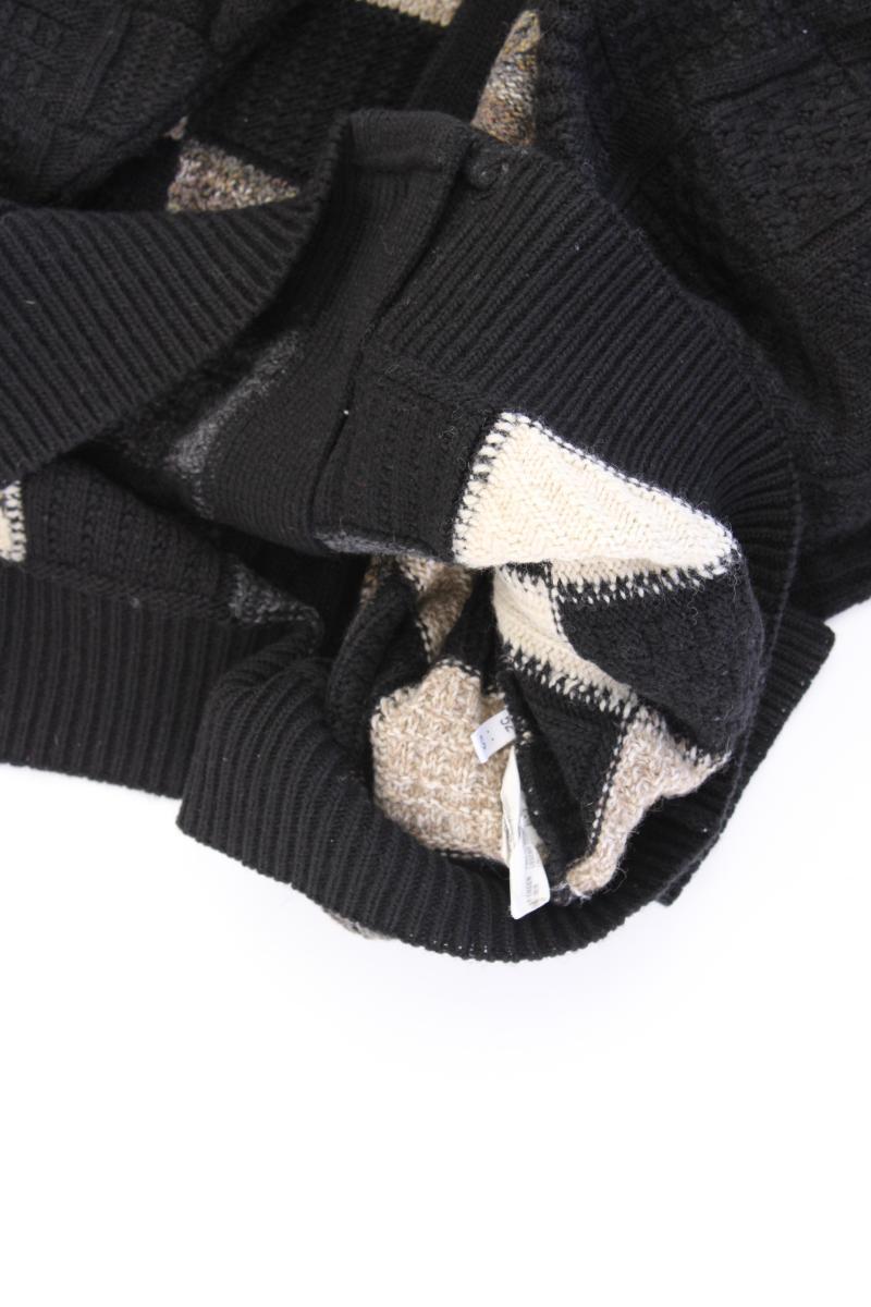 Carlo Colucci Strickjacke mit Wolle für Herren Gr. 52 Langarm Vintage schwarz