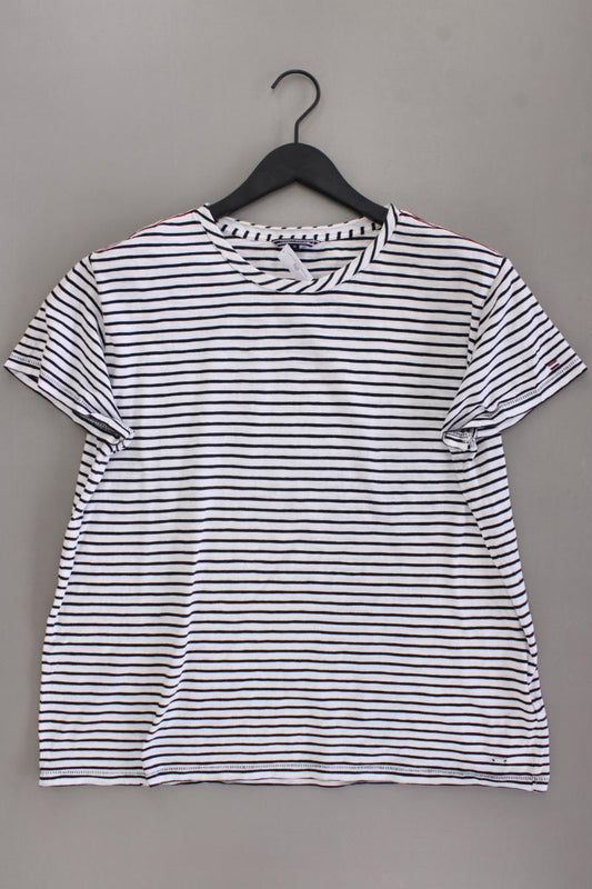 Tommy Hilfiger Ringelshirt Gr. M gestreift Kurzarm blau aus Baumwolle