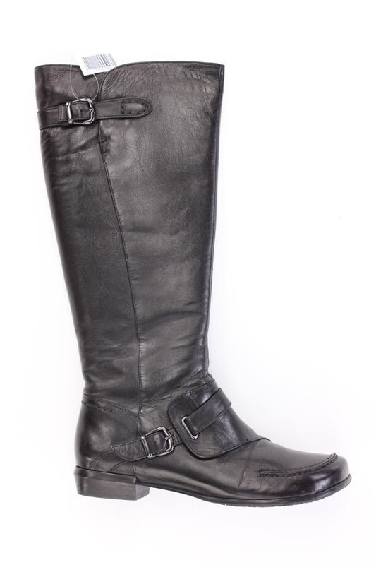 Absatzstiefel Gr. 39 schwarz aus Leder