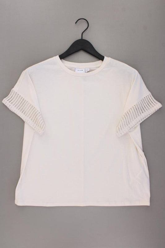 Vila T-Shirt Gr. M Kurzarm creme aus Polyester
