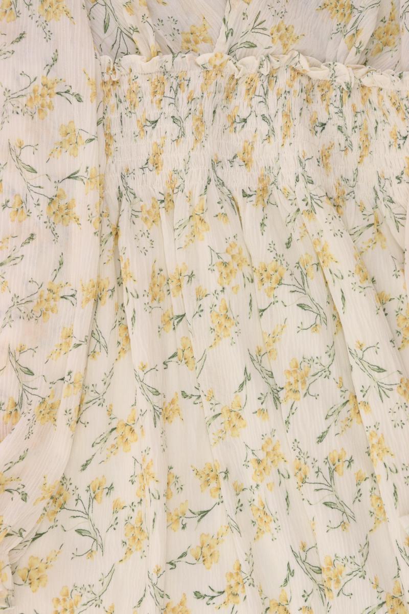 NA-KD Langarmkleid Gr. 36 mit Blumenmuster mehrfarbig aus Polyester
