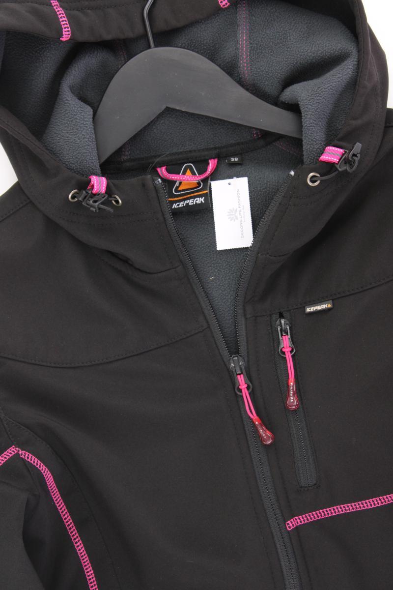 Icepeak Softshelljacke Gr. 38 neuwertig schwarz aus Polyester