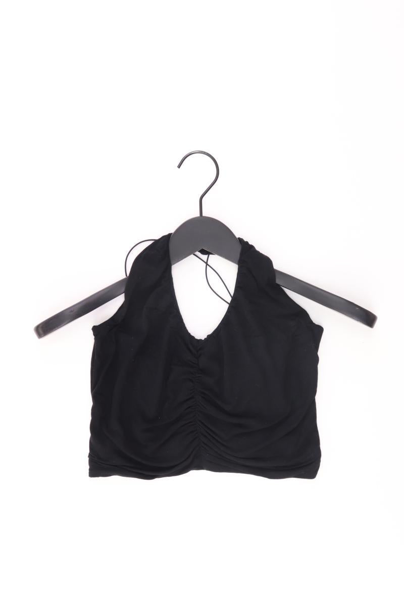 Pull&Bear Crop Top Gr. 40 schwarz aus Viskose