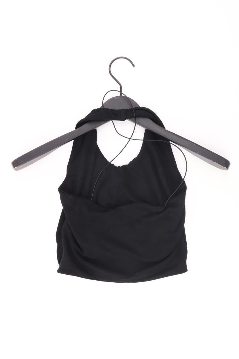 Pull&Bear Crop Top Gr. 40 schwarz aus Viskose