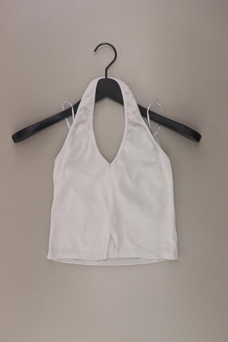 Pull&Bear Neckholdertop Gr. M grau aus Baumwolle