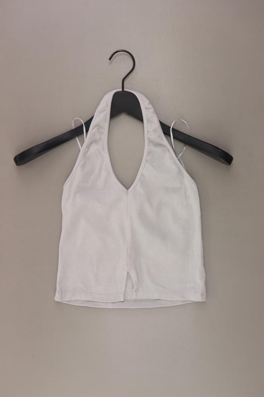 Pull&Bear Neckholdertop Gr. M grau aus Baumwolle