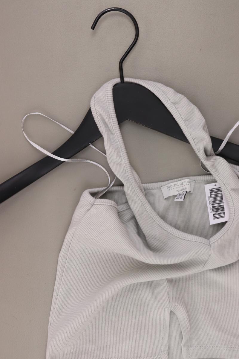 Pull&Bear Neckholdertop Gr. M grau aus Baumwolle