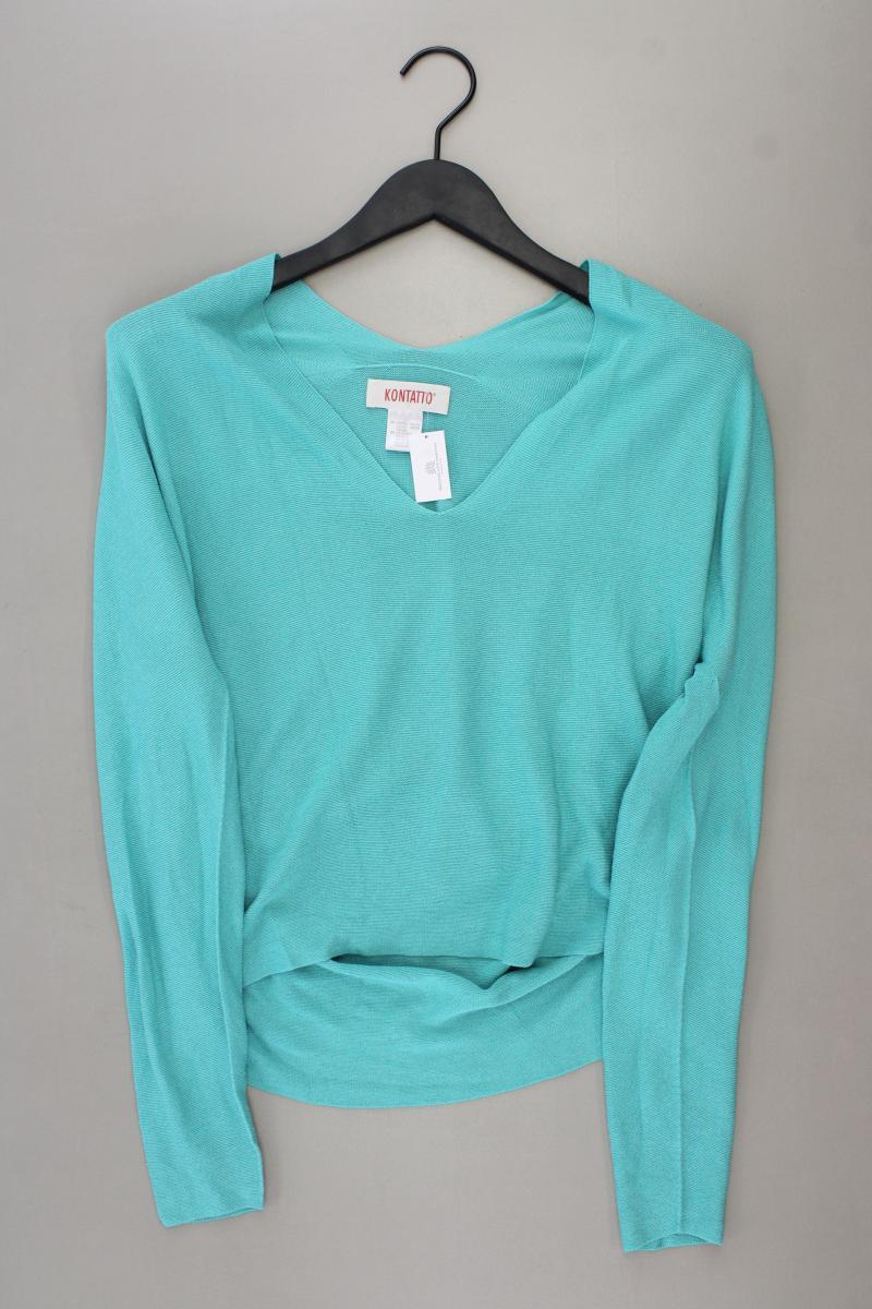 KONTATTO Feinstrickpullover Gr. S türkis aus Viskose