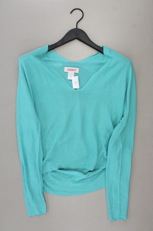 KONTATTO Feinstrickpullover Gr. S türkis aus Viskose