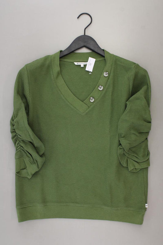 Tom Tailor (Denim) Pullover mit Waffelmuster Gr. M grün aus Baumwolle