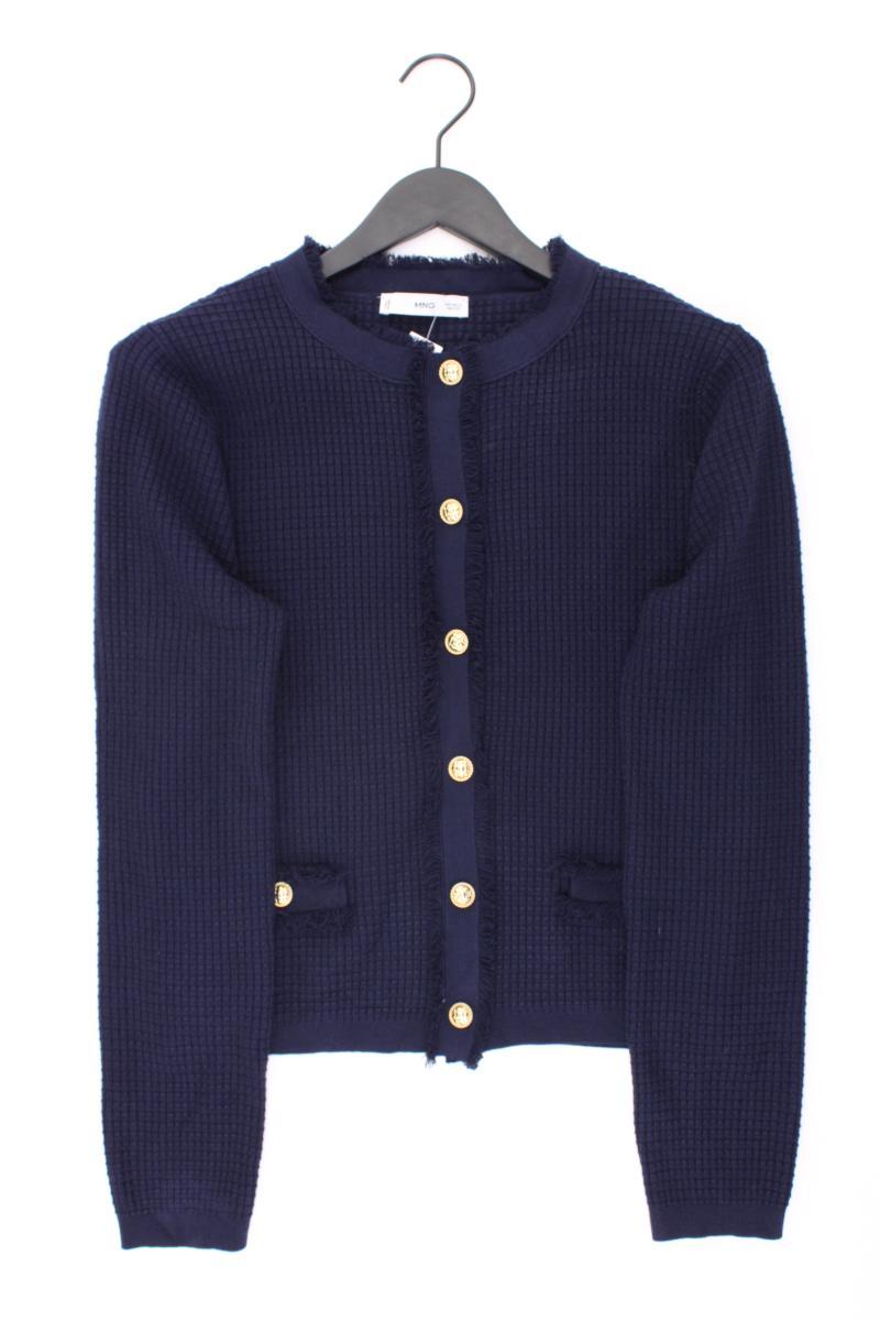 Mango Strickjacke Gr. XL Langarm blau aus Viskose