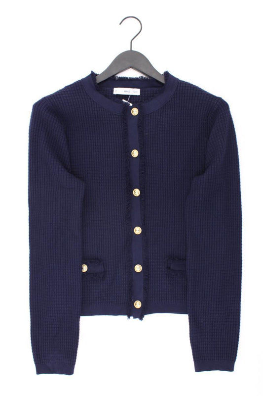 Mango Strickjacke Gr. XL Langarm blau aus Viskose