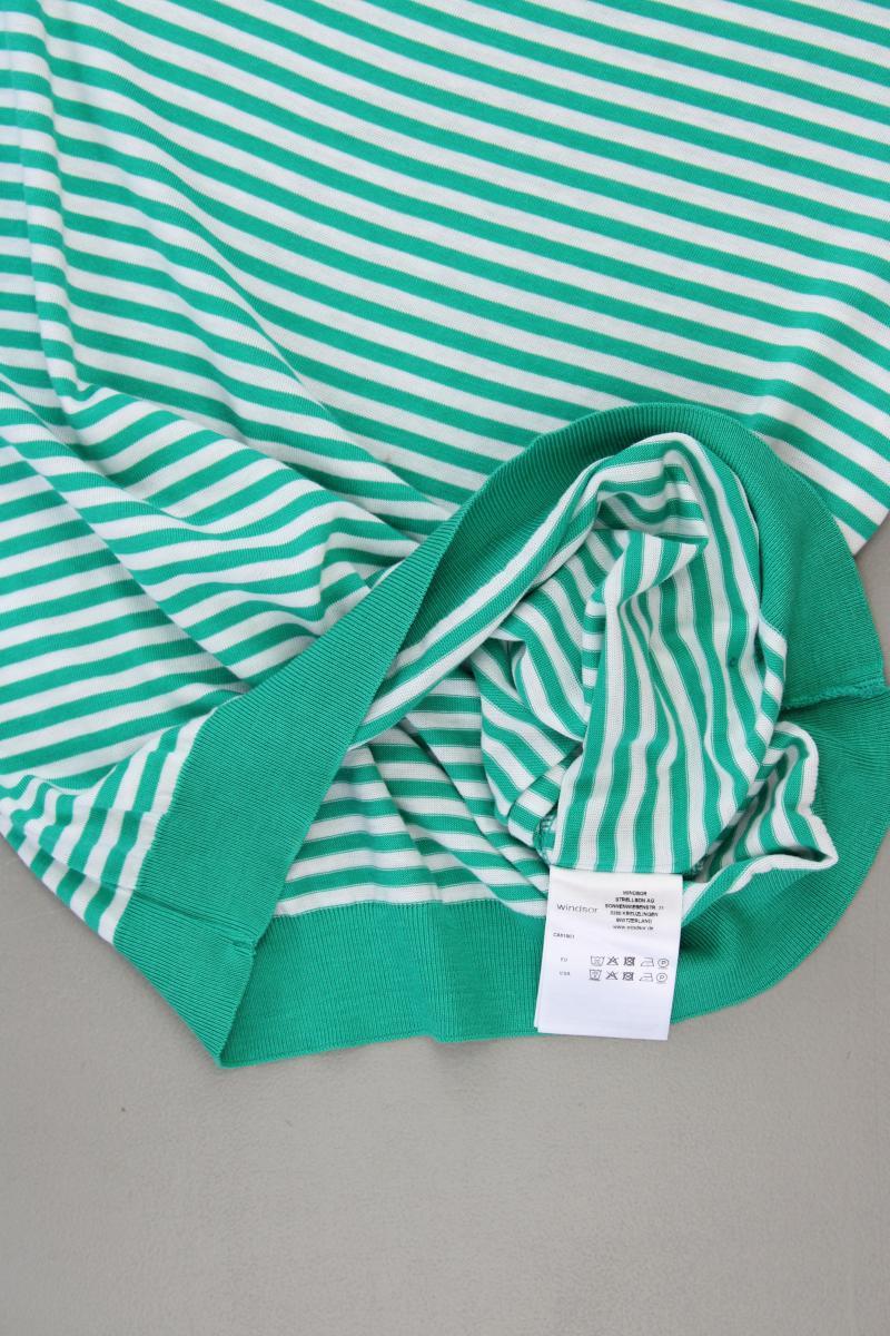 Windsor Ringelshirt Gr. 36 gestreift neuwertig Kurzarm grün aus Lyocell