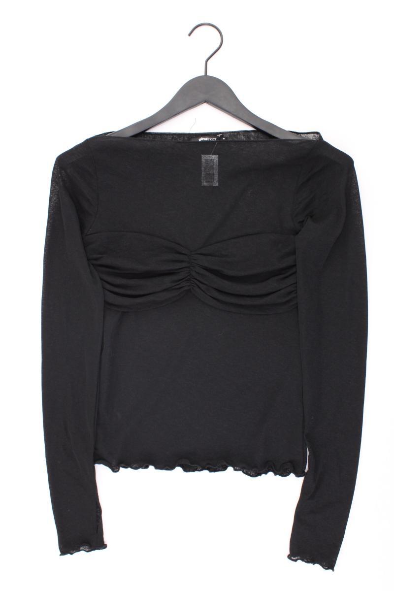 ginatricot Mesh Shirt Gr. M Langarm schwarz aus Polyester