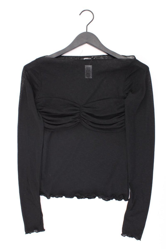 ginatricot Mesh Shirt Gr. M Langarm schwarz aus Polyester