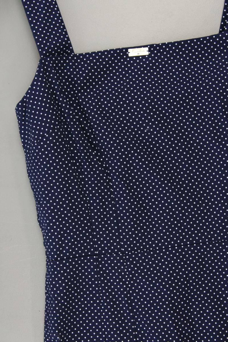 Midikleid Gr. IT 42 (S) gepunktet Träger blau aus Baumwolle