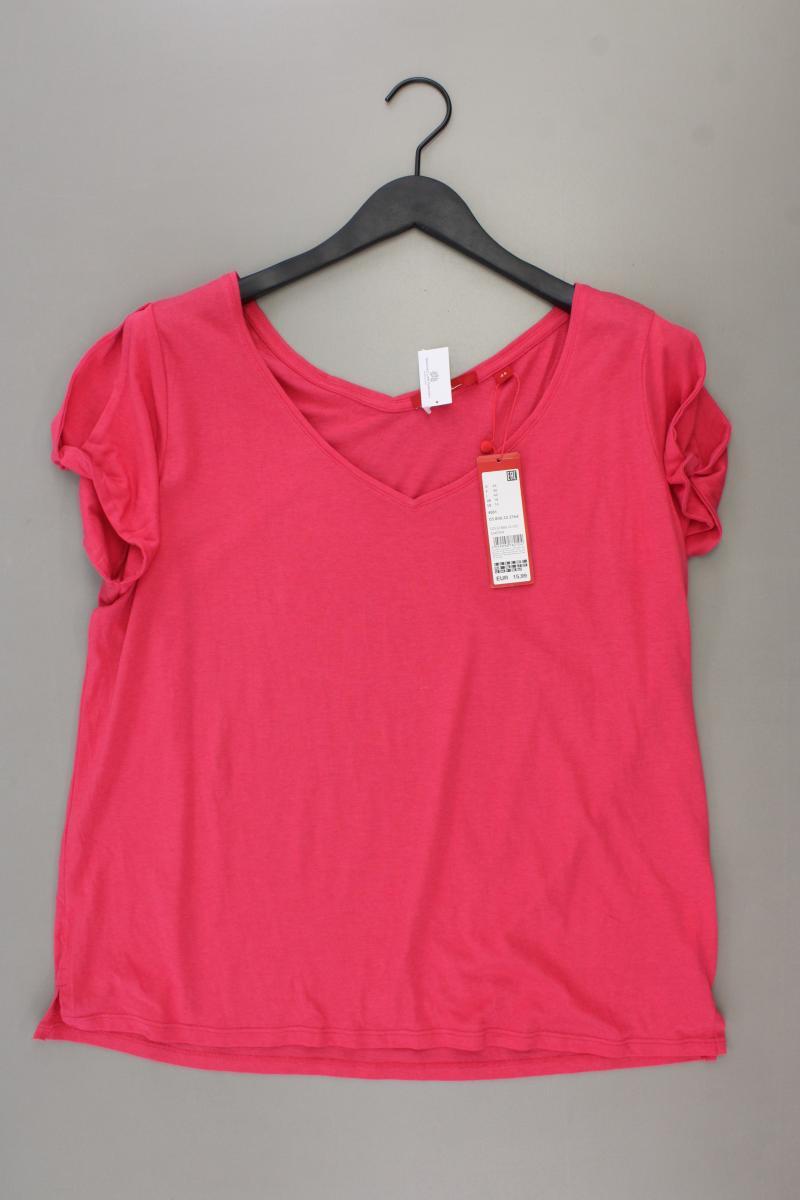 s.Oliver Shirt mit V-Ausschnitt Gr. 44 neu mit Etikett Kurzarm pink