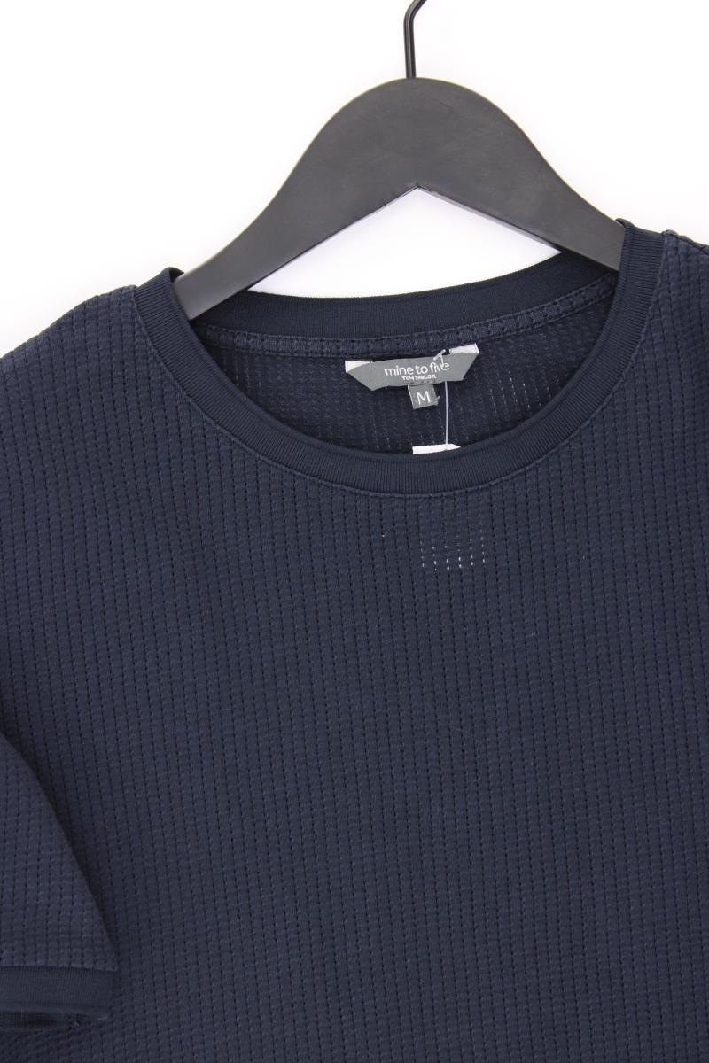 Tom Tailor T-Shirt Gr. M Kurzarm blau aus Baumwolle