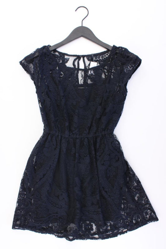 Hollister Spitzenkleid Gr. S Kurzarm blau aus Polyester