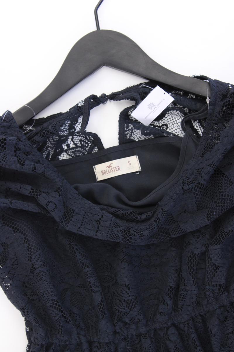 Hollister Spitzenkleid Gr. S Kurzarm blau aus Polyester