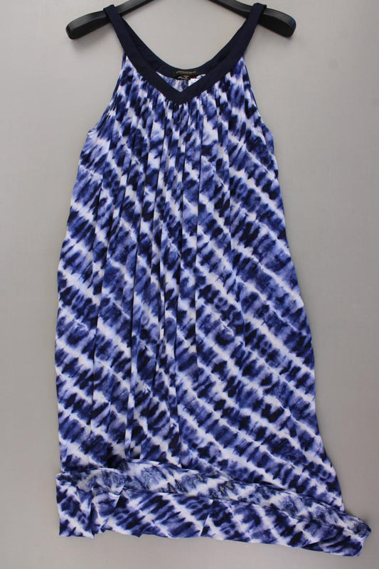 Donna Karan Trägerkleid Gr. M mit Batikmuster blau aus Rayon