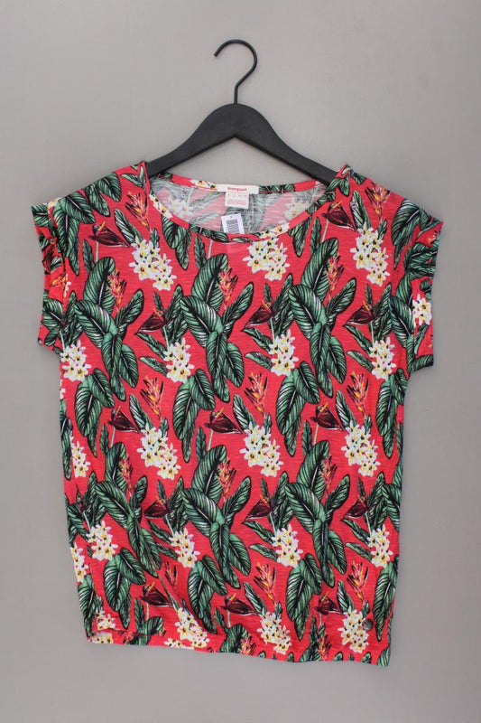 Manguun Printshirt Gr. L mit Blumenmuster Kurzarm mehrfarbig aus Viskose