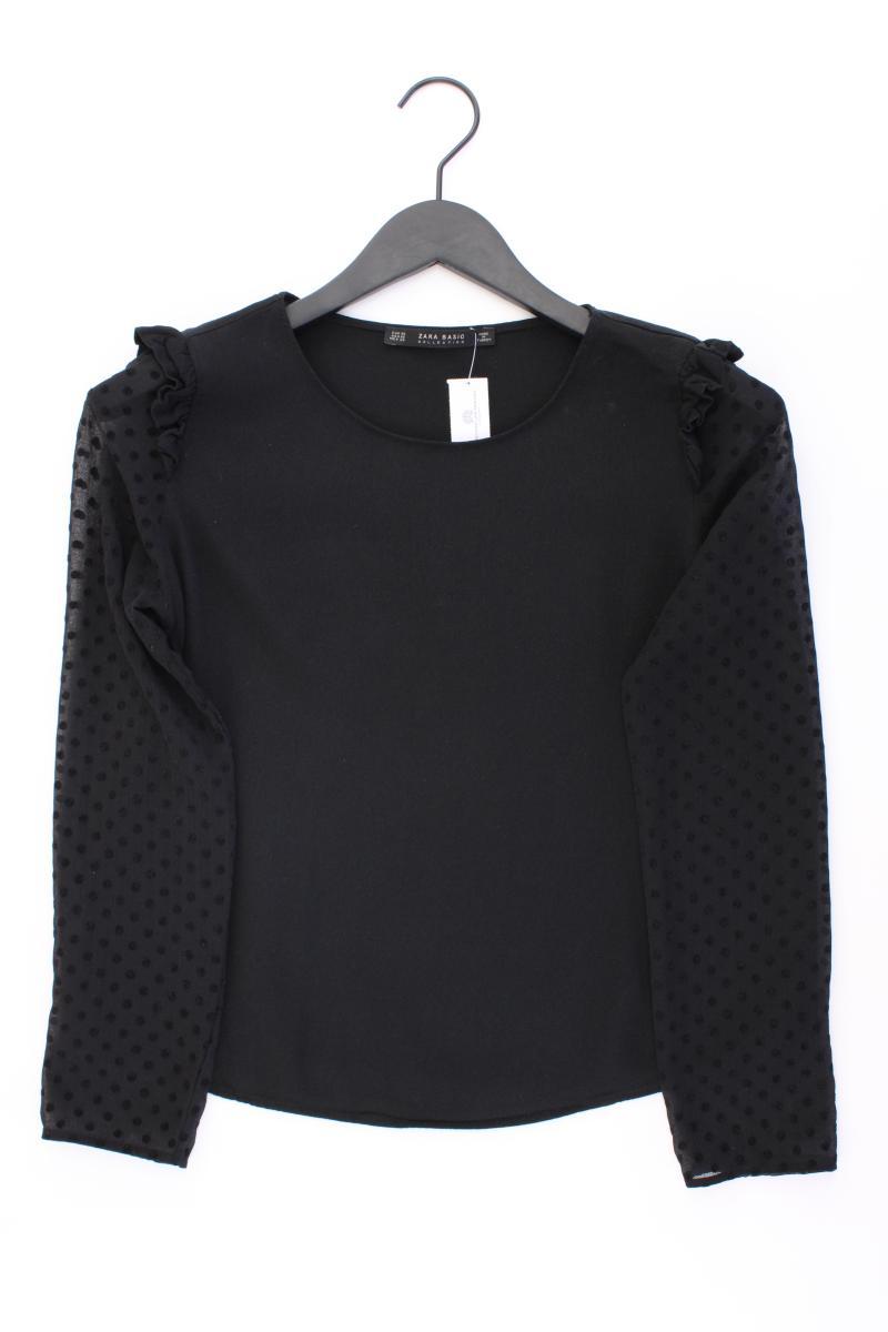 Zara Langarmbluse Gr. XS schwarz