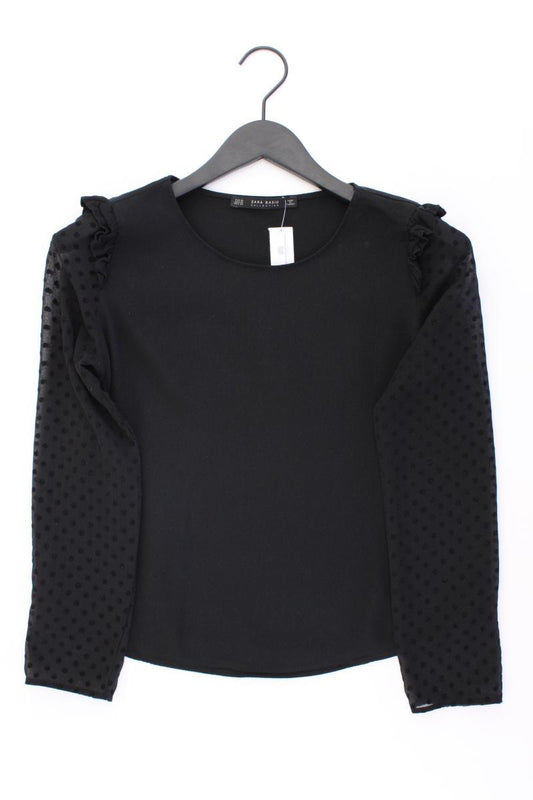 Zara Langarmbluse Gr. XS schwarz