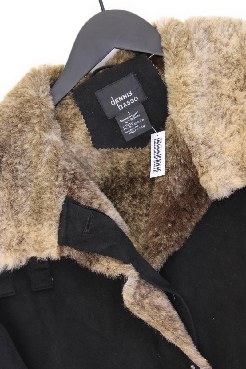 Dennis Basso Vintage Mantel Gr. L schwarz aus Polyester