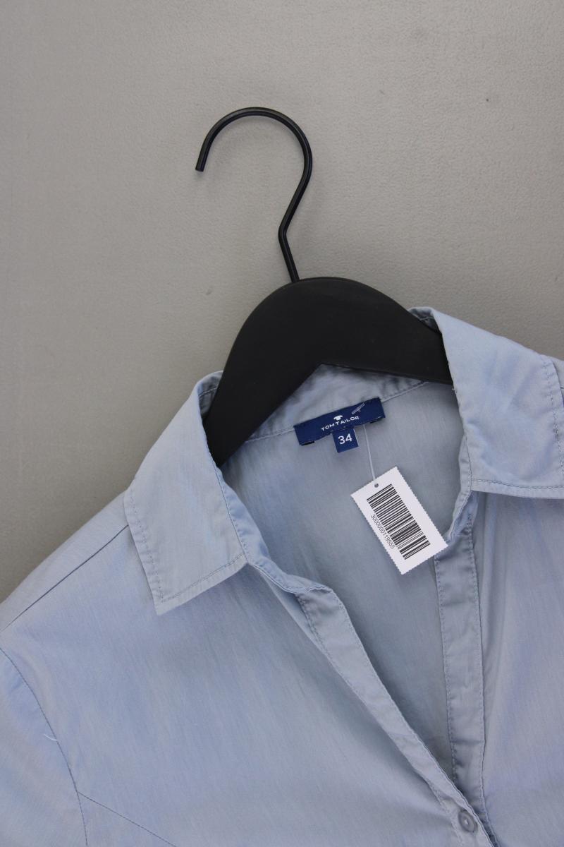 Tom Tailor Kurzarmbluse Gr. 34 blau