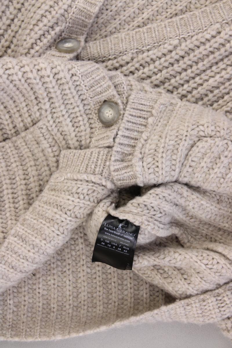 Luisa Cerano Strickjacke mit Wolle und Alpaka Gr. 36 Langarm creme aus Polyamid