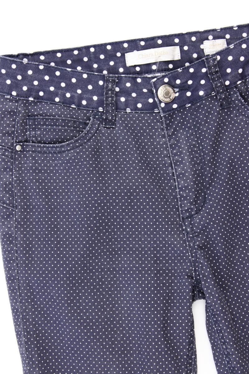 Chiara Dalba Hose Gr. 36 gepunktet blau