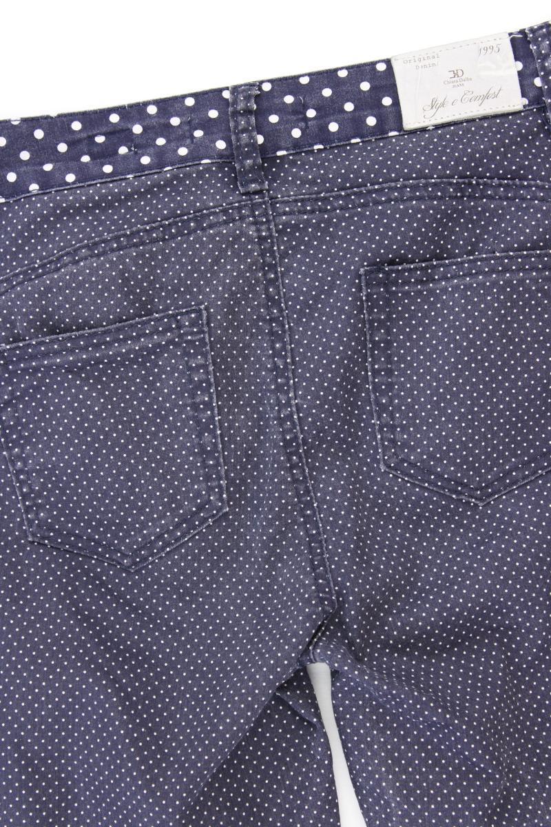 Chiara Dalba Hose Gr. 36 gepunktet blau