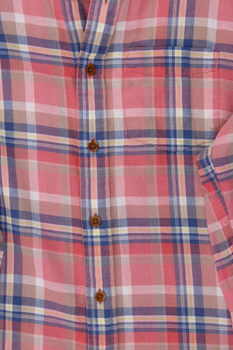 Abercrombie & Fitch Langarmhemd Muscle Fit für Herren Gr. L kariert rosa