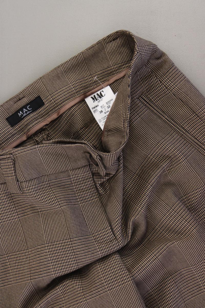 MAC Stoffhose Gr. 38/L32 kariert Modell Helen Vintage braun aus Polyester