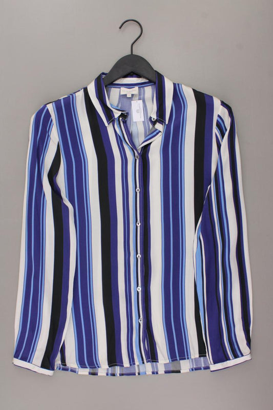 Milano Italy Langarmbluse Gr. 38 gestreift blau aus Viskose