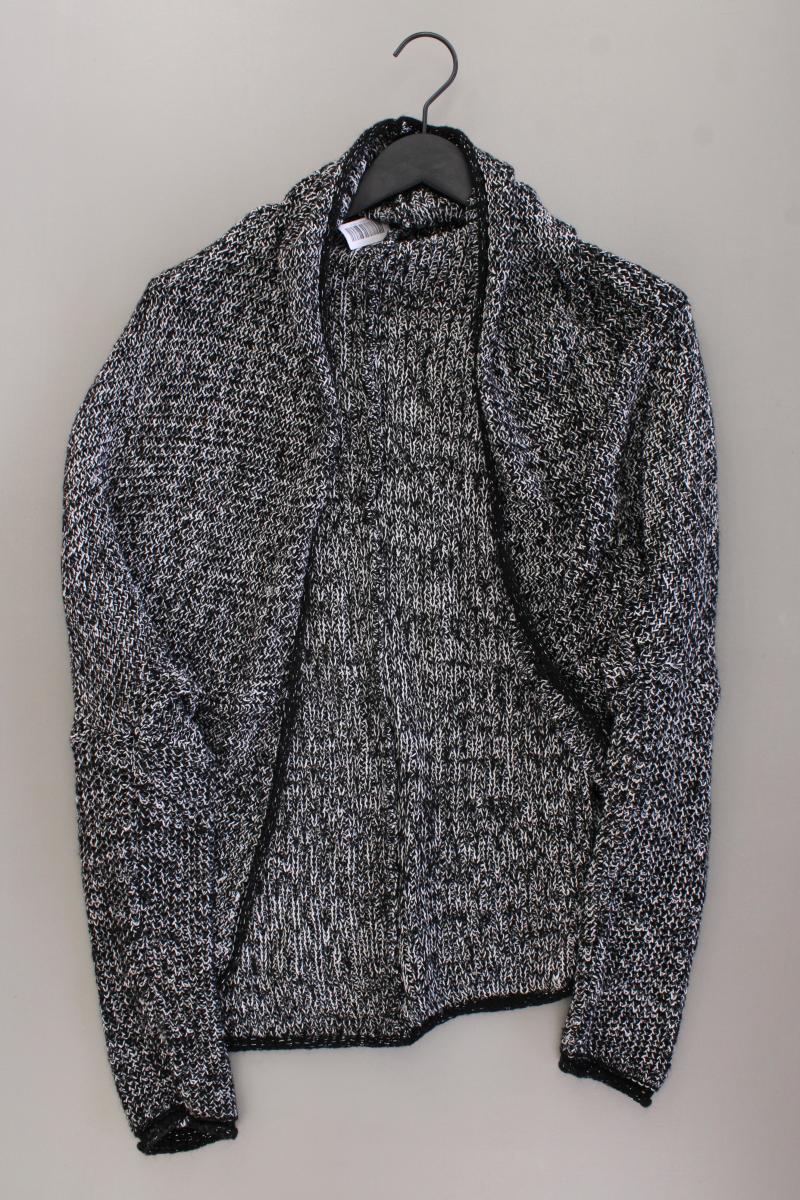Esprit Strickjacke Gr. L Langarm mit Glitzer grau aus Baumwolle
