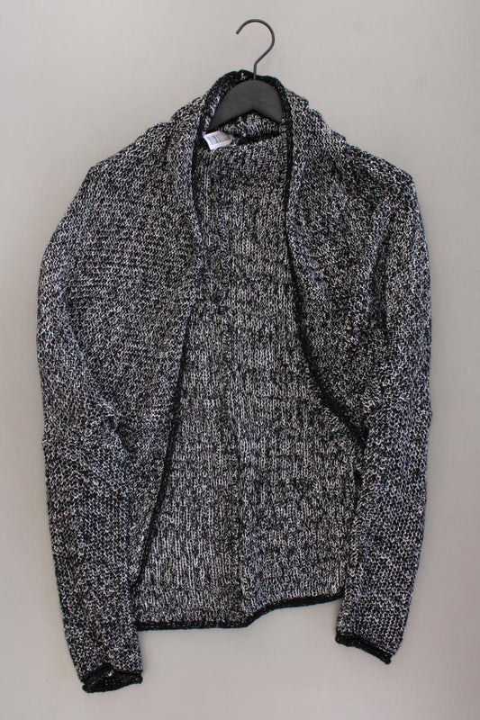Esprit Strickjacke Gr. L Langarm mit Glitzer grau aus Baumwolle