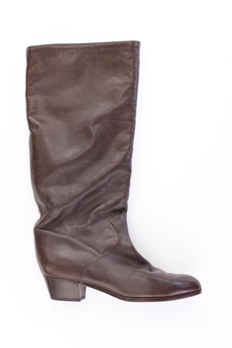 Absatzstiefel Gr. 41 braun aus Leder