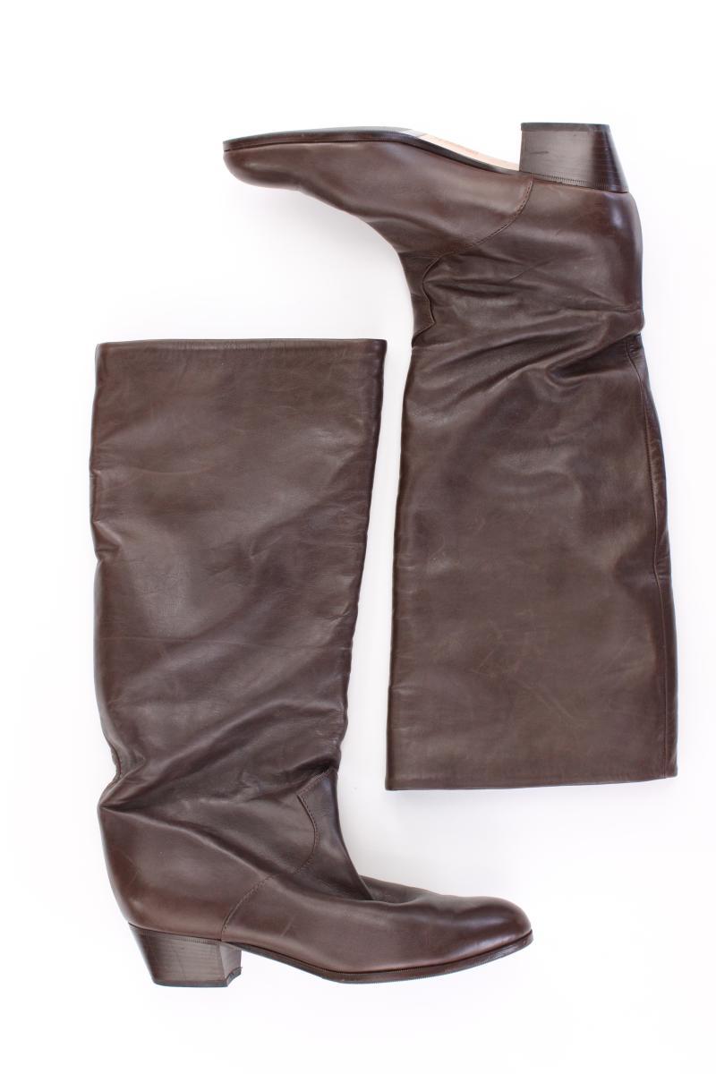 Absatzstiefel Gr. 41 braun aus Leder