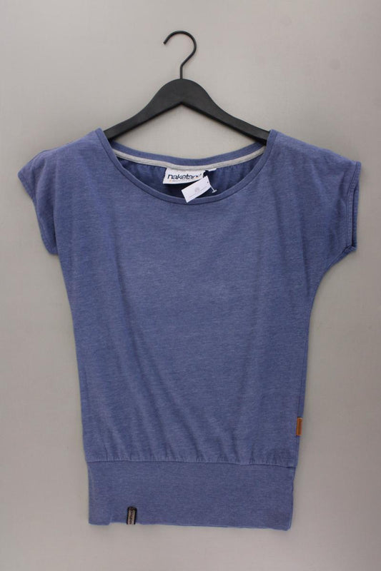 Naketano T-Shirt Gr. M Kurzarm blau aus Baumwolle