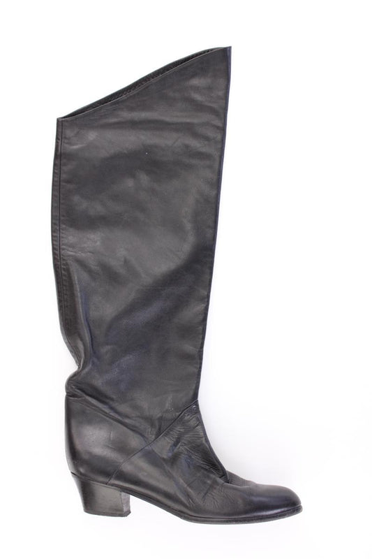 Absatzstiefel Gr. 41 schwarz aus Leder