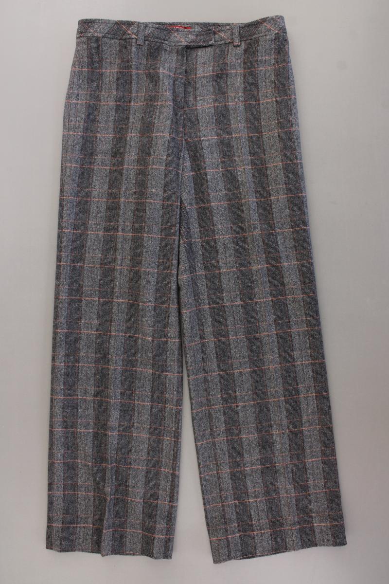 Taifun Stoffhose Gr. 40 kariert Vintage grau aus Wolle