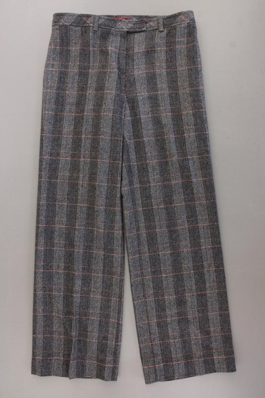 Taifun Stoffhose Gr. 40 kariert Vintage grau aus Wolle