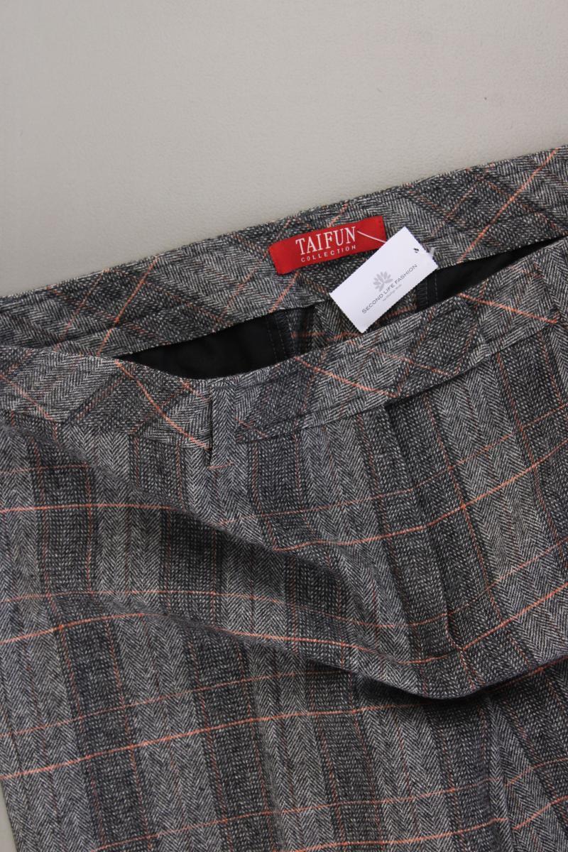 Taifun Stoffhose Gr. 40 kariert Vintage grau aus Wolle