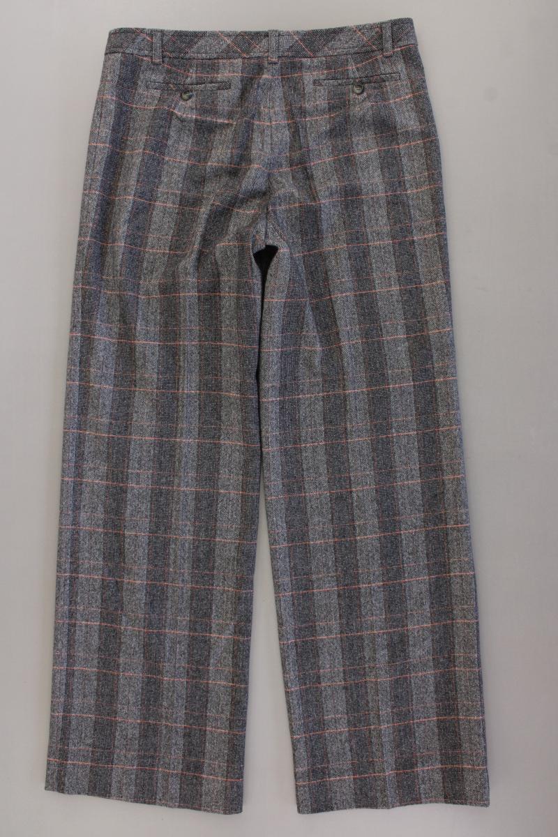 Taifun Stoffhose Gr. 40 kariert Vintage grau aus Wolle