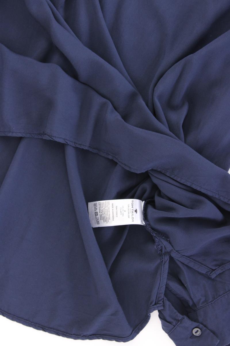 Tom Tailor Langarmbluse Gr. 48 blau aus Viskose