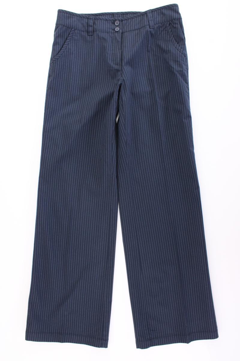 Via Cortesa Stoffhose Gr. 40 gestreift Vintage blau aus Baumwolle