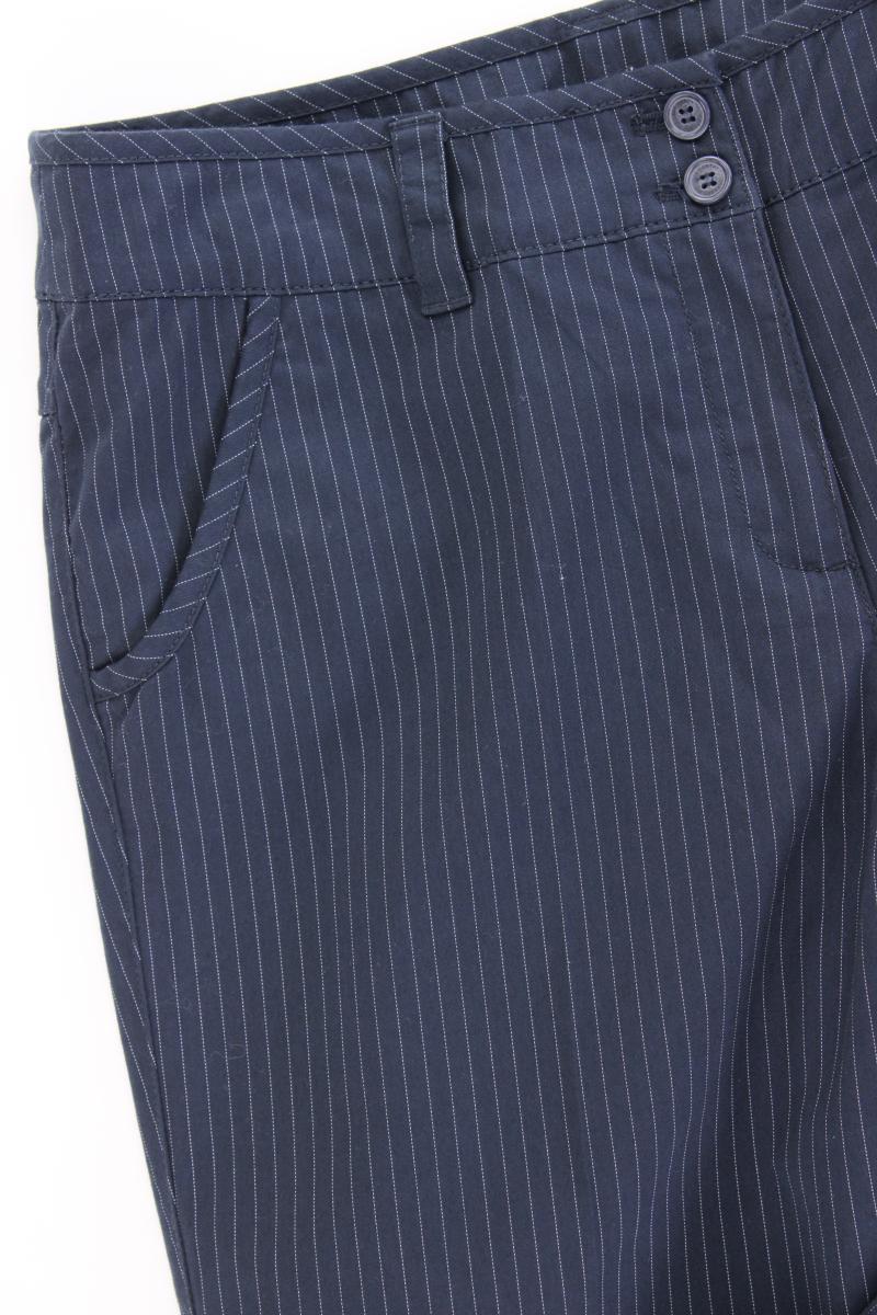 Via Cortesa Stoffhose Gr. 40 gestreift Vintage blau aus Baumwolle