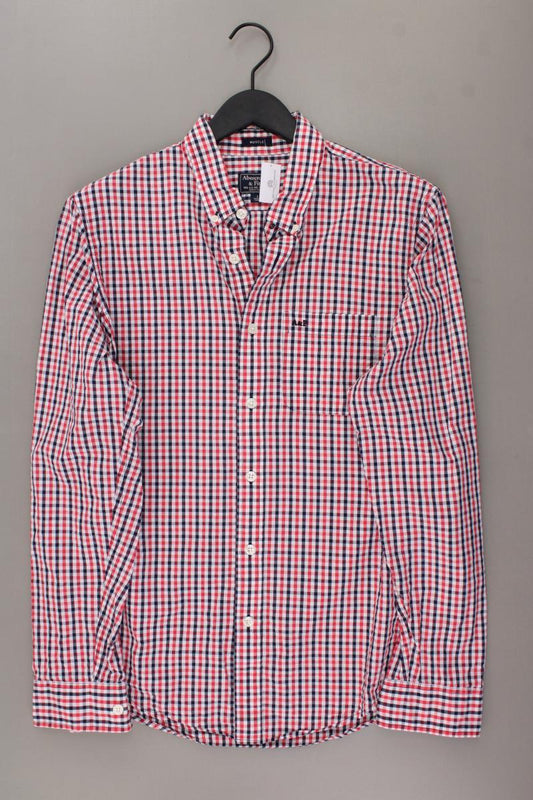 Abercrombie & Fitch Langarmhemd Muscle Fit für Herren Gr. L kariert rot